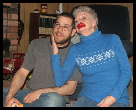 Red Lipstick Kisses, afternoon facefuck. . Granny lip kiss sex